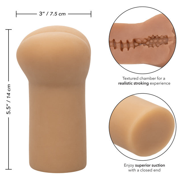 Cheap Thrills THE LEATHER DADDY Tight Ass Male Masturbator Light Brown Stroker