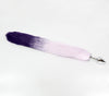 Love in Leather Deluxe Aluminium Small Butt Plug with Lilac and Purple Faux Fur Fox Tail