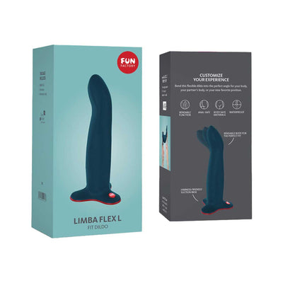 Fun Factory LIMBA FLEX L Bendable Silicone Dildo with Suction Cup with FREE TOYBAG