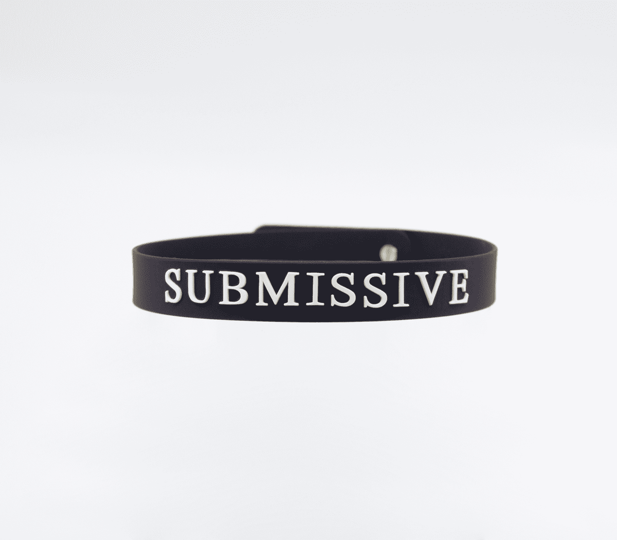 Silicone ‘SUBMISSIVE’ collar.