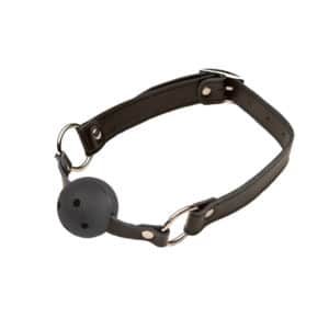 Faux Leather Ball Gag with Breathable Ball - Love in Leather