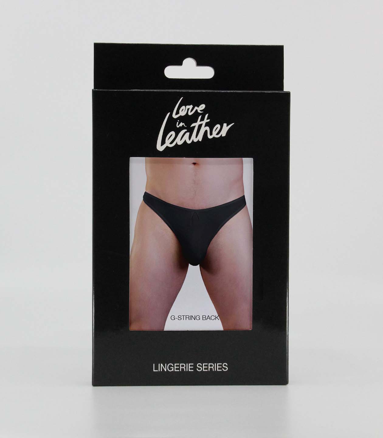 Plain mens lycra g-string. MEN405 L/XL Black