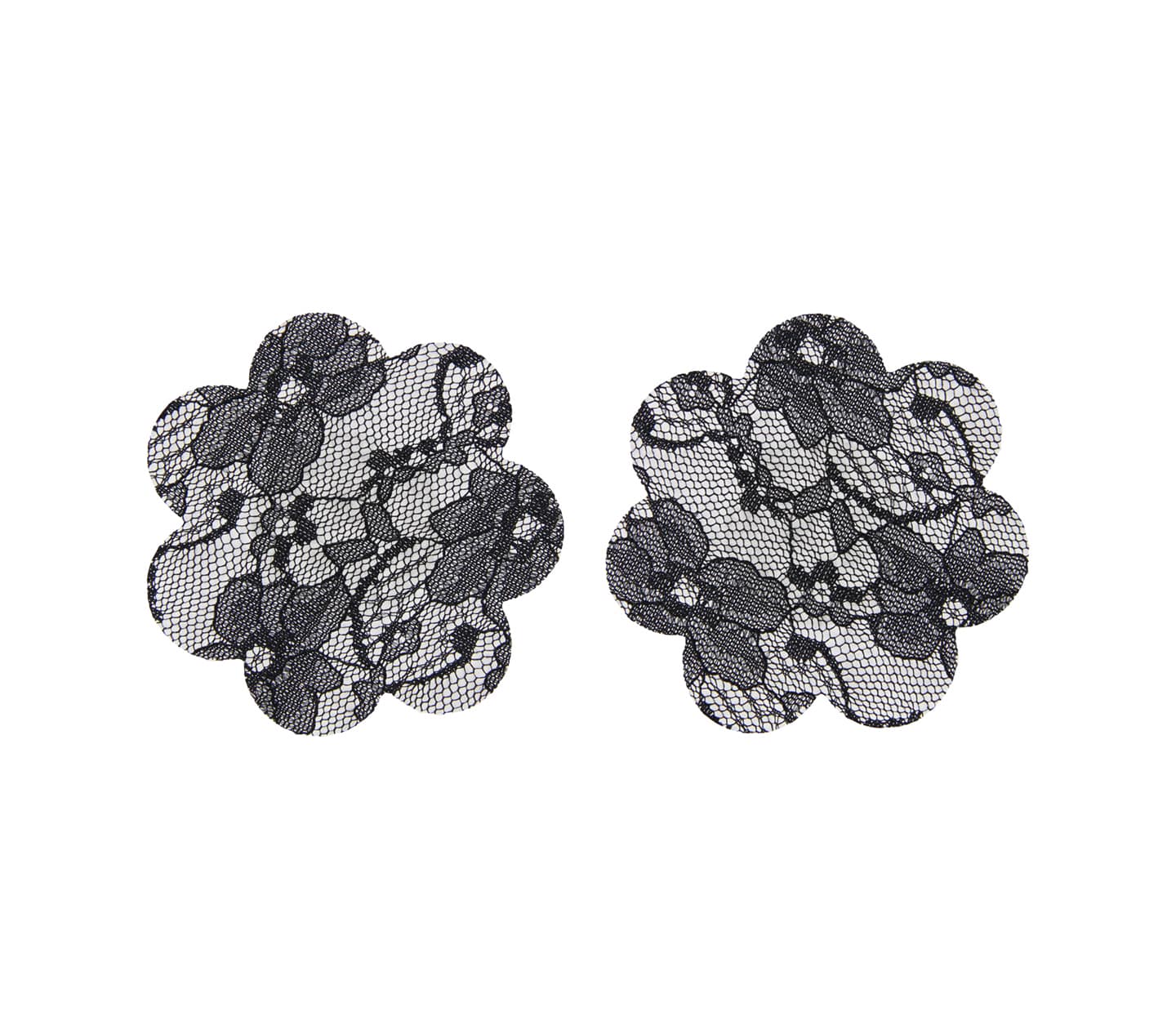 Sheer lace nipple covers BLACK