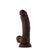 Shaft Always Up Model C Flexiskin Liquid Silicone Realistic Dildo with Balls 7.5 inch Mahogany