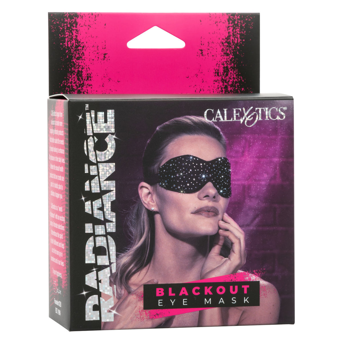 Radiance BLACKOUT EYE MASK Black Blindfold with Sparkling Rhinestone
