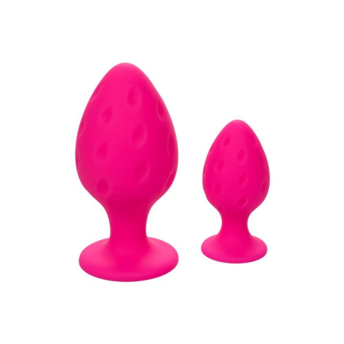 Cheeky Pink Two Pack Butt Plugs - Beginner Anal Training Set