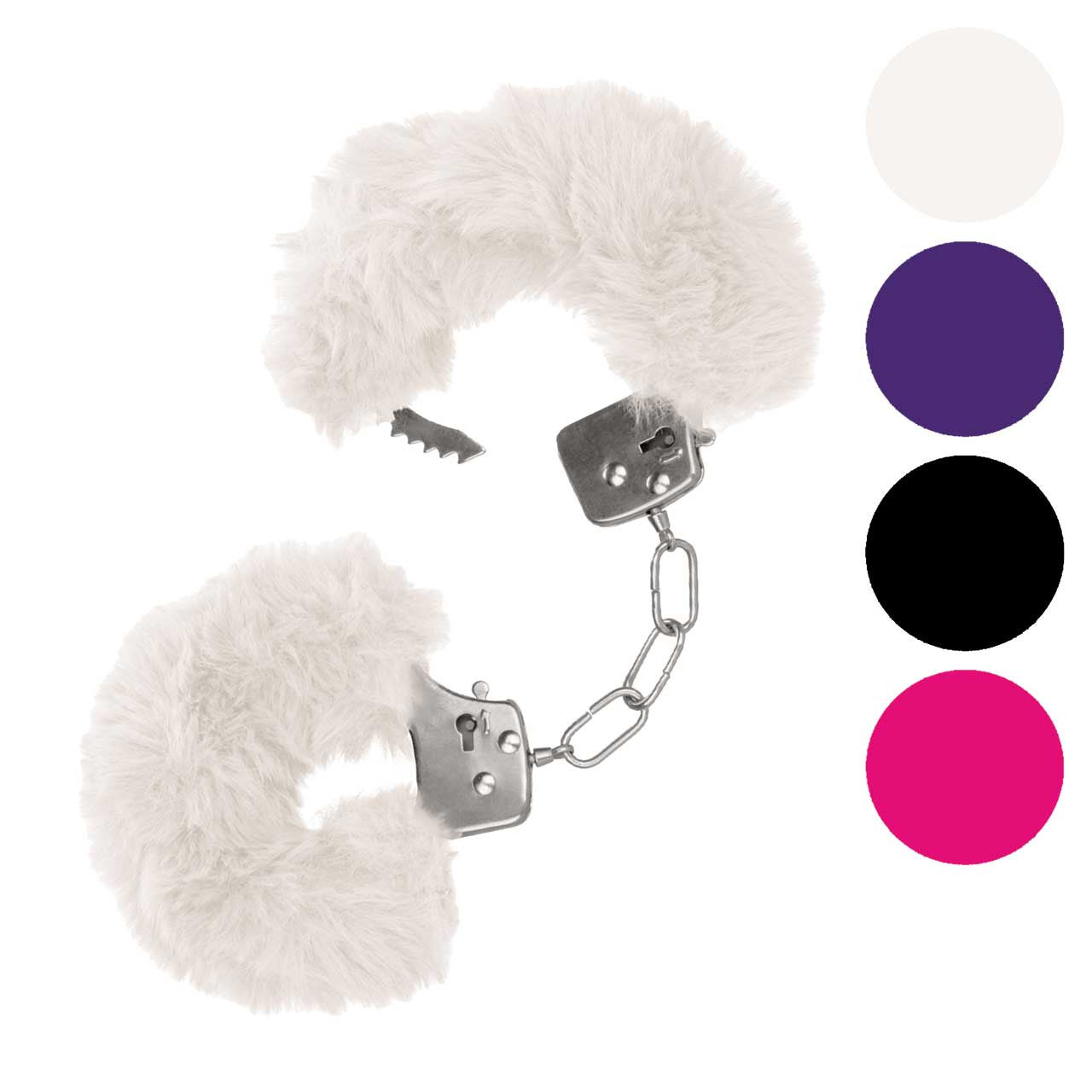 CalExotics Ultra Fluffy Furry Cuffs White