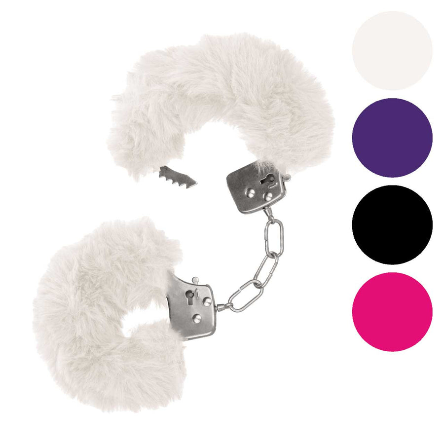 CalExotics Ultra Fluffy Furry Cuffs White