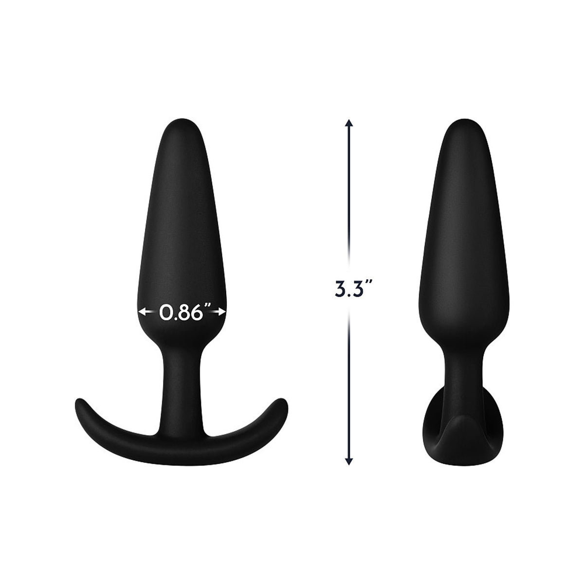 Forto F-31 Anal Plug Silicone Butt Plug Small Black