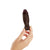 Shaft Always Up Model B Flexiskin Liquid Silicone BULLET Vibrator 4.3 inch Mahogany