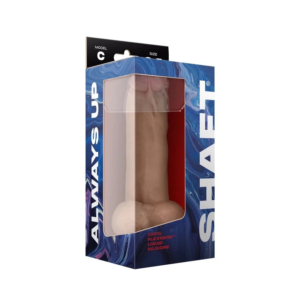 Shaft Always Up Model C Flexiskin Liquid Silicone Realistic Dildo with Balls 8.5 inch