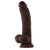 Shaft Always Up Model C Flexiskin Liquid Silicone Realistic Dildo with Balls 9.5 inch Mahogany