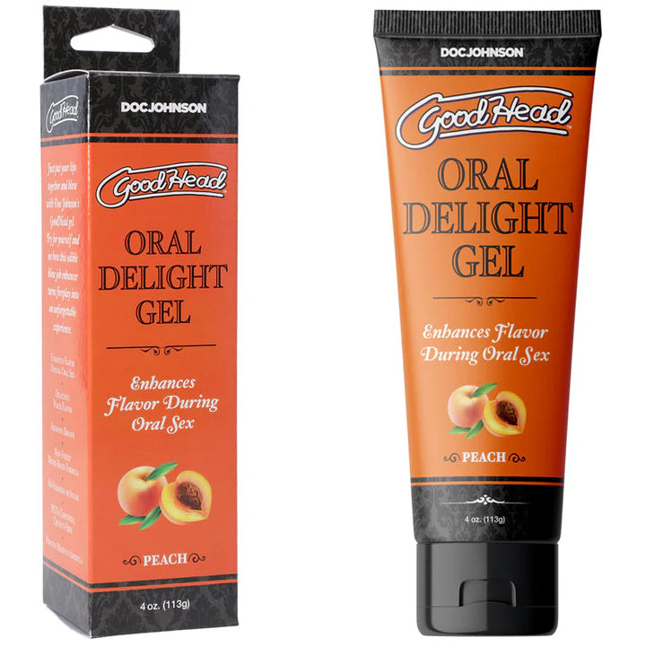 Doc Johnson GOODHEAD WARMING ORAL DELIGHT GEL Enhances Flavor and Warms During Oral Sex Peach