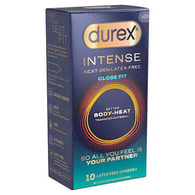 Durex Intense Next Gen Latex-Free Close Fit Condoms 10 Pack