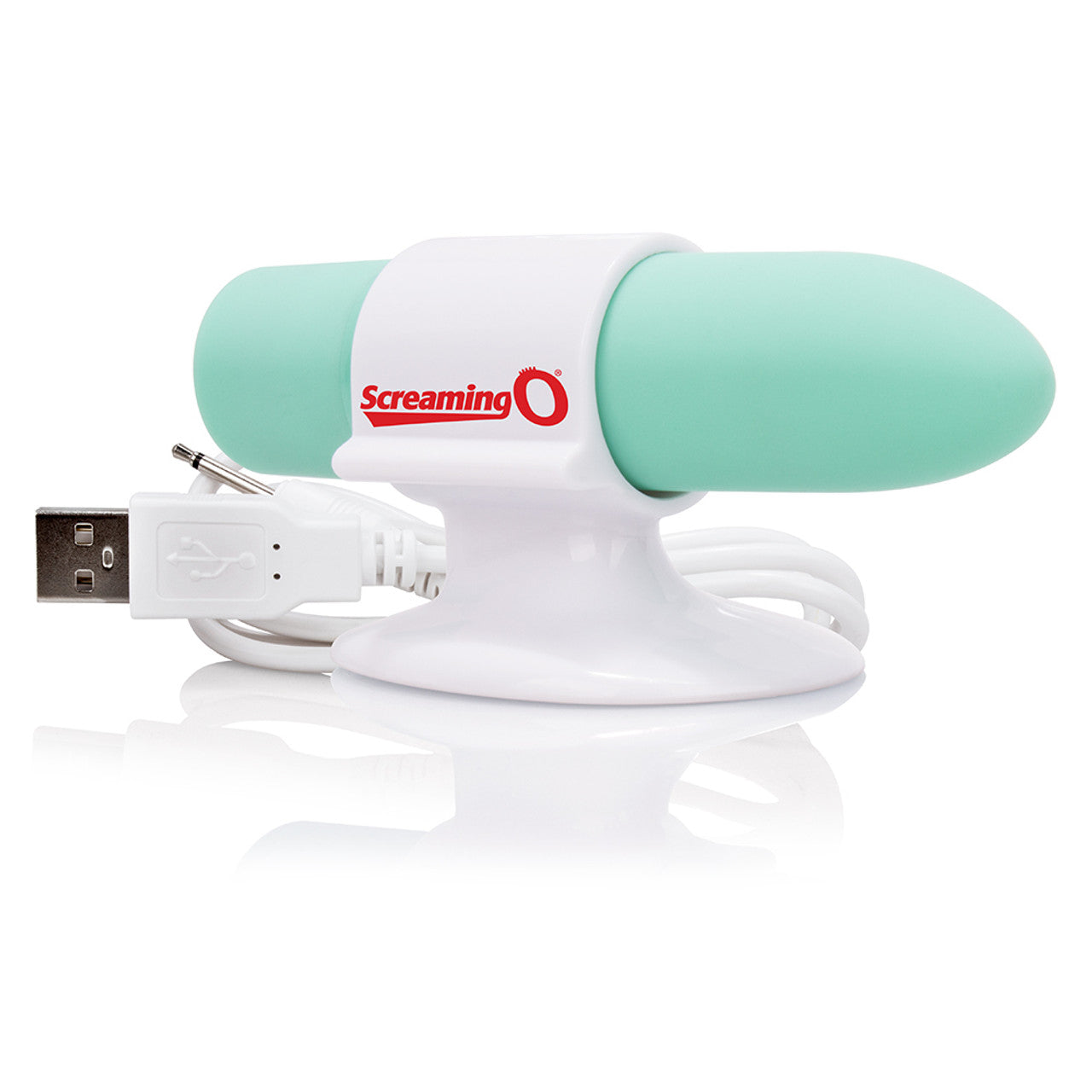 Screaming O 20 Function POSITIVE Rechargeable Kiwi Bullet Vibrator with Finger Cradle