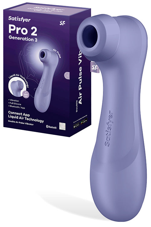 Satisfyer Pro 2 Generation 3 with App Control Clitoral Stimulator with Liquid Air Technology and Vibration Purple