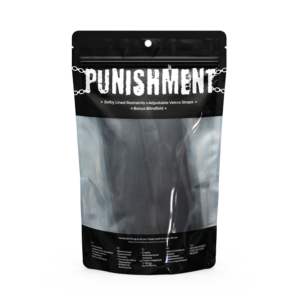 Punishment THIGH TO WRIST RESTRAINTS includes Blindfold