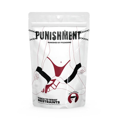 Punishment THIGH TO WRIST RESTRAINTS includes Blindfold