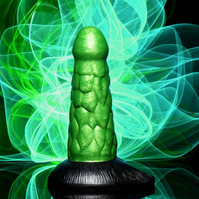 Creature Cocks RADIOACTIVE REPTILE THICK SCALY Silicone Dildo