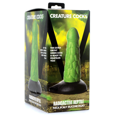 Creature Cocks RADIOACTIVE REPTILE THICK SCALY Silicone Dildo