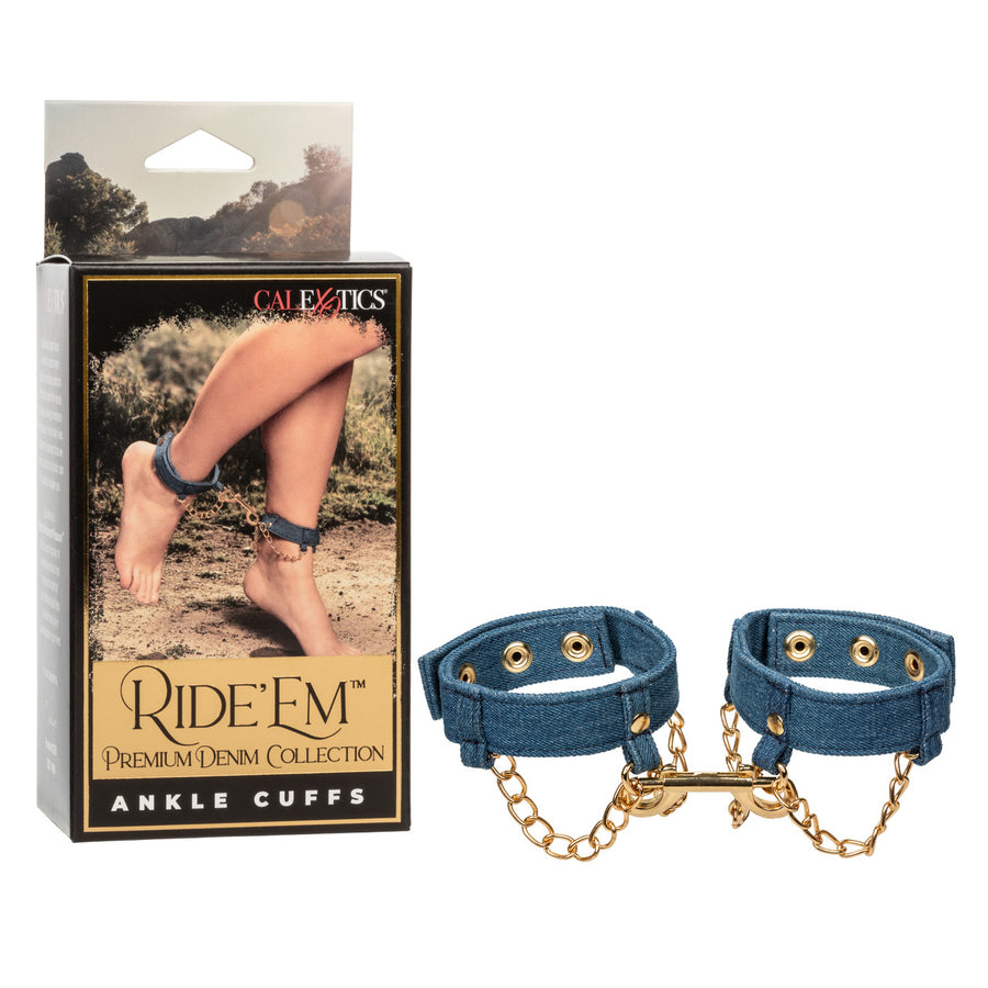 CaleXOtics RIDE'EM ANKLE CUFFS Premium Denim Collection