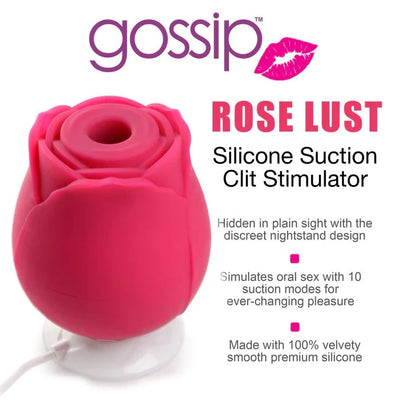 Gossip CUM INTO BLOOM Clitoral Suction Stimulator Rose Lust Rose Vibrator