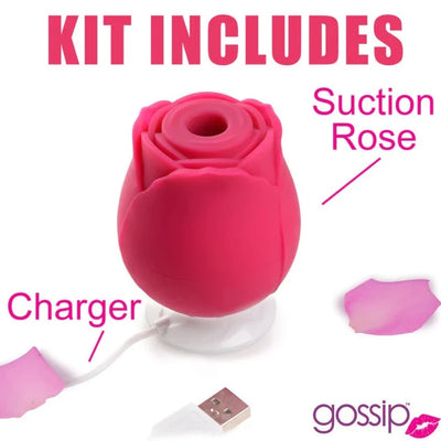 Gossip CUM INTO BLOOM Clitoral Suction Stimulator Rose Lust Rose Vibrator