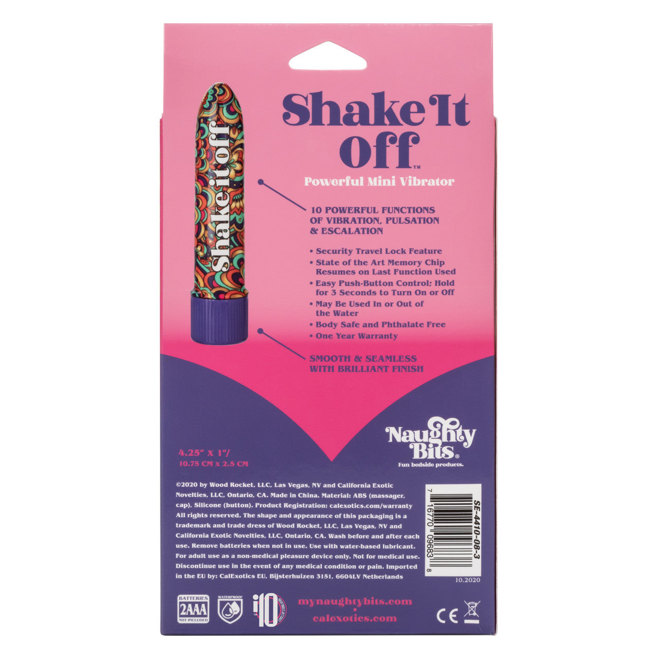 Naughty Bits SHAKE IT OFF Powerful Mini Vibrator