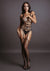 Le Desire Bliss Lingerie BODYSTOCKING SHREDDED STYLE Black