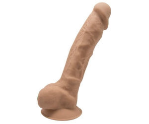 Silexd – Dual Density 7″ Silicone Dong with Balls (Caramel)