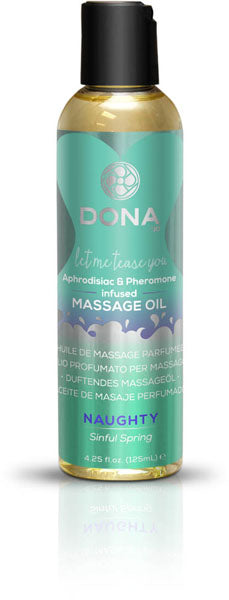 Dona Let Me Tease You Aphrodisiac and Pheromone Infused Scented Massage Oil NAUGHTY AROMA Sinful Spring 110ml
