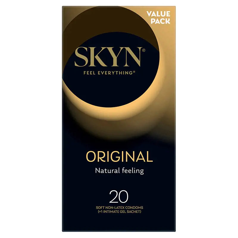 SKYN ORIGINAL Natural Feeling Soft Non Latex Lubricated Condoms 20 Value Pack