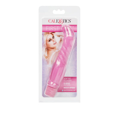 CaleXOtics FIRST TIME SOFTEE PLEASER Pink Battery Powered G-spot Vibrator