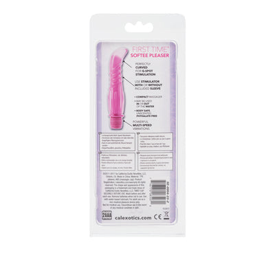 CaleXOtics FIRST TIME SOFTEE PLEASER Pink Battery Powered G-spot Vibrator