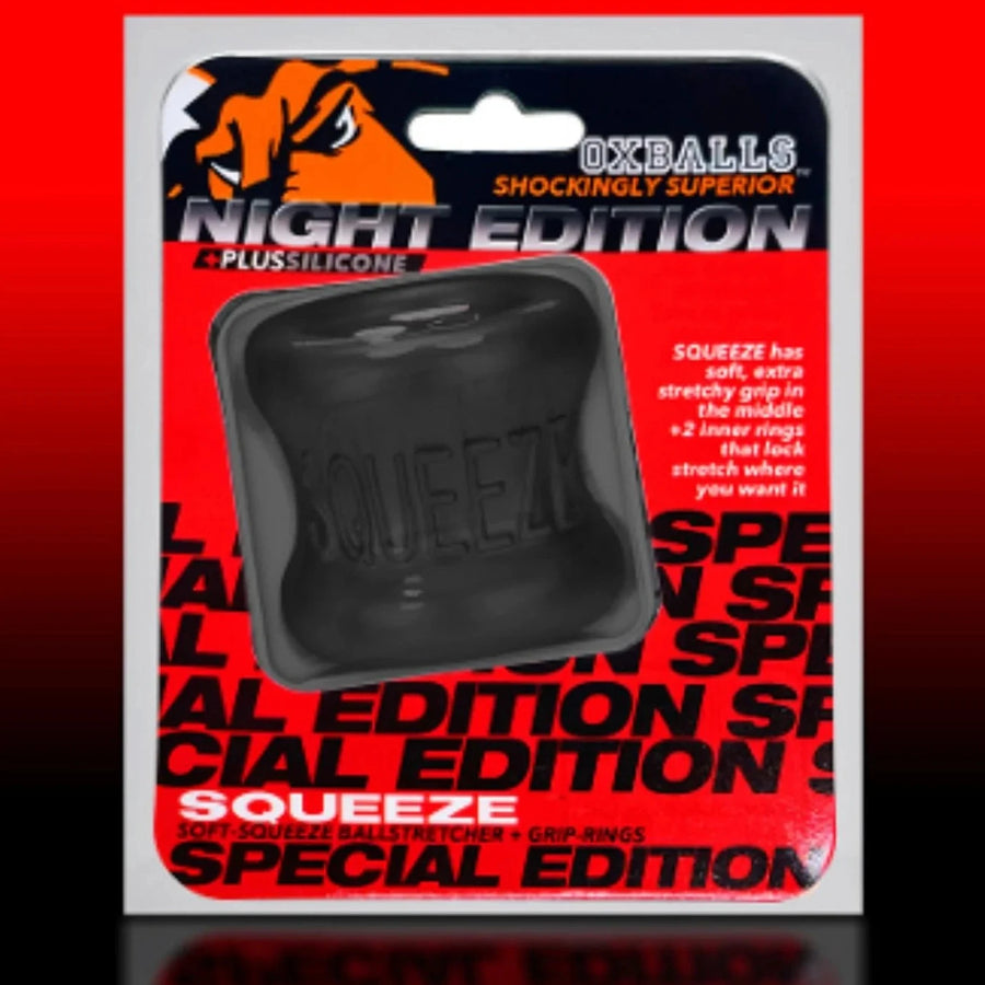 Oxballs Night Edition SQUEEZE SOFT SQUEEZE BALLSTRETCHER + GRIP RINGS