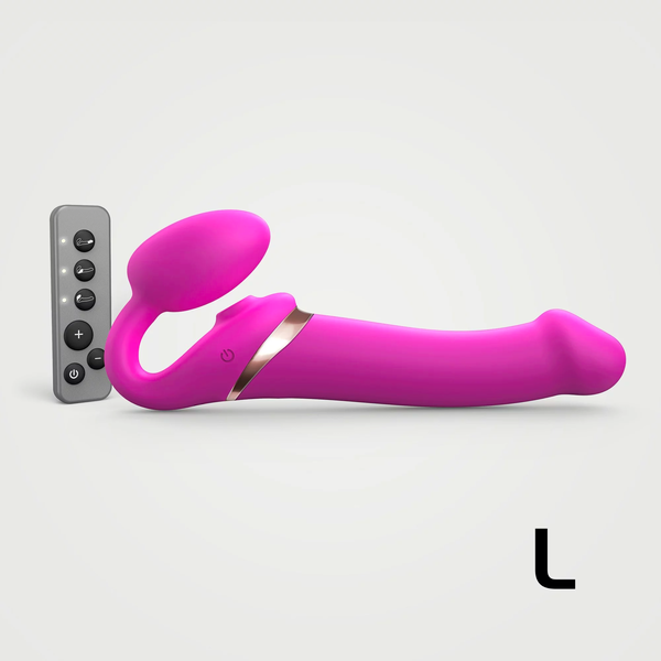 STRAP-ON-ME Multi Orgasm Bendable Strap-On Fuchsia - L