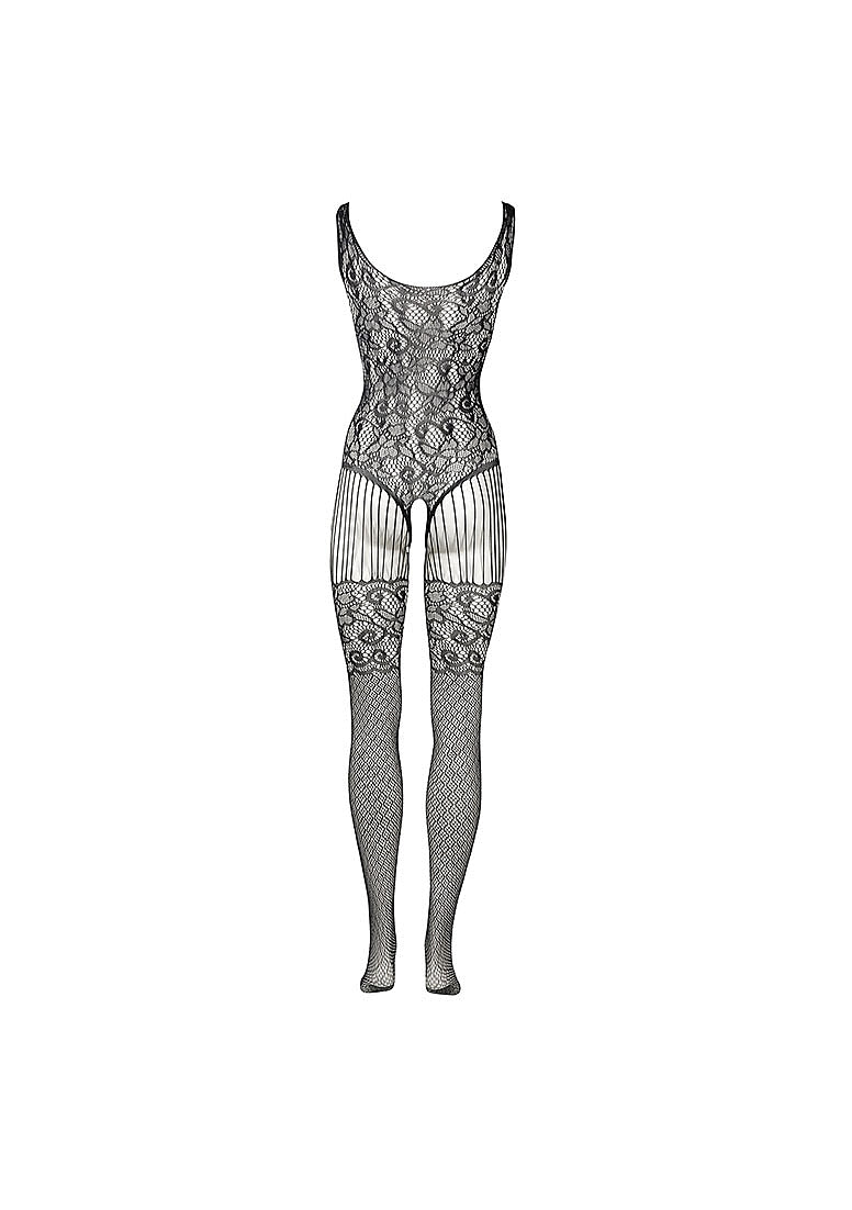Le Desir Bliss Lingerie LACE AND FISHNET BODYSTOCKING