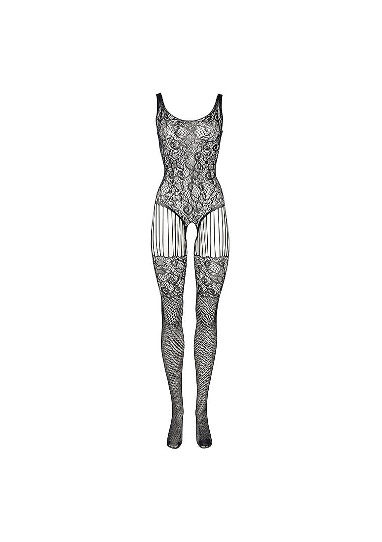 Le Desir Bliss Lingerie LACE AND FISHNET BODYSTOCKING