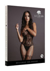Le Desir Bliss Lingerie LACE AND FISHNET BODYSTOCKING