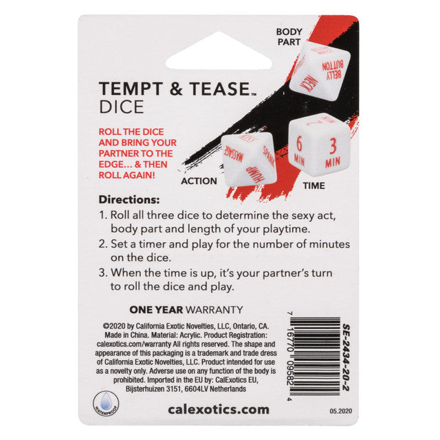 CaleXOtics TEMPT AND TEASE Dice Game (3 Pack)