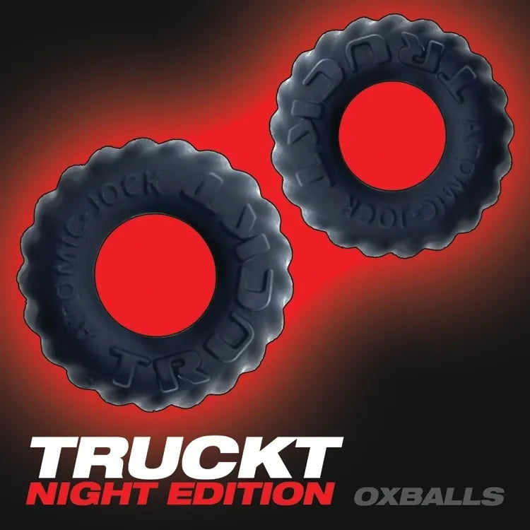 Oxballs Night Edition TRUCKT 2 PIECE COCK RING + BALLRING + SHAFTRING SET