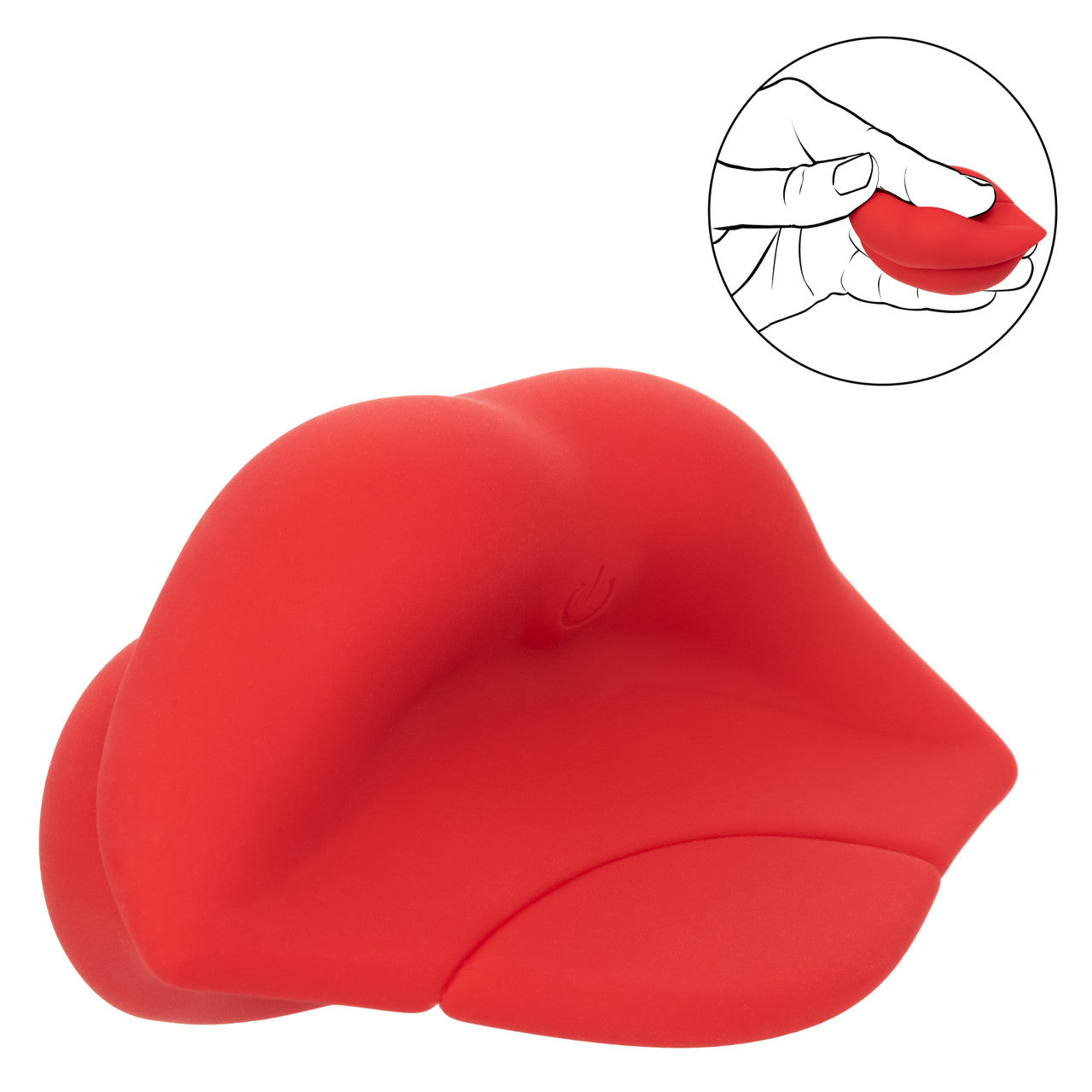 Naughty Bits MUAH Vibrating Lips Red Mini Bullet Vibrator