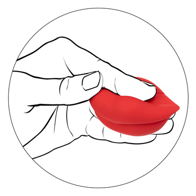 Naughty Bits MUAH Vibrating Lips Red Mini Bullet Vibrator