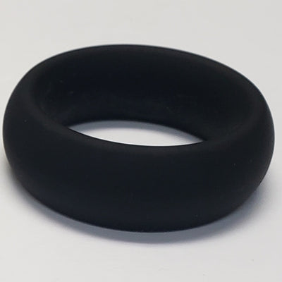 Spartacus WIDE SILICONE DONUT RING Black 2 inch