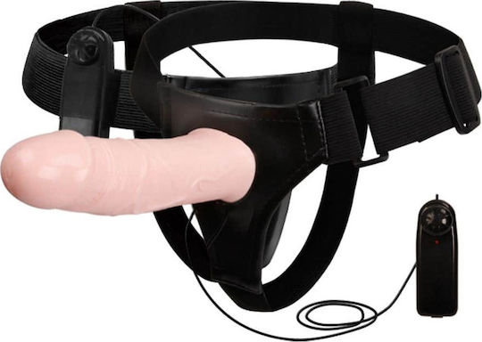 Baile Men's Pants Replacement Harness with Dildo and Vibration in skin color