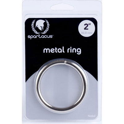 Spartacus Metal Cock Ring 2 inch Nickel Plated Silver