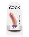 King Cock Tapered Realistic Dildo with Suction Cup Mount Base 6 inch Flesh