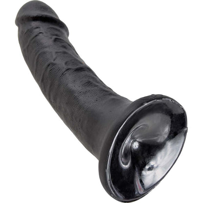 King Cock Tapered Realistic Dildo with Suction Cup - 6 Inch Black
