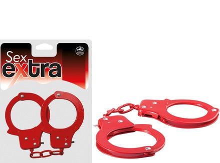 NMC Sex Extra Red Metal Cuffs Handcuffs Wrist Restraints