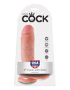 Pipedream King Cock Thick Realistic Dildo with Balls and Suction Cup Mount Base 8 inch